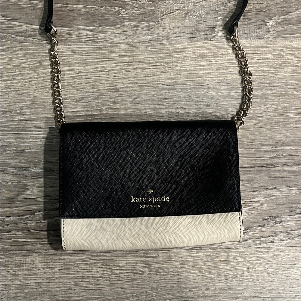 Kate Spade Elegant Black and Cream Crossbody Bag